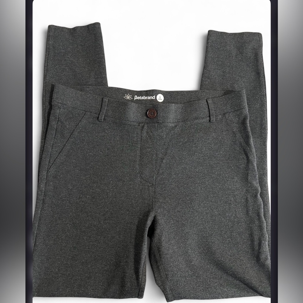 24hr SALE 🔥 Betabrand Charcoal Legging Trousers Sz L TALL